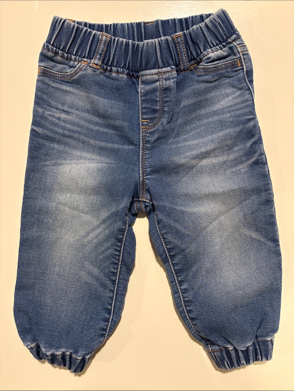 GAP Toddler Medium Blue Elastic-Waist Denim Joggers